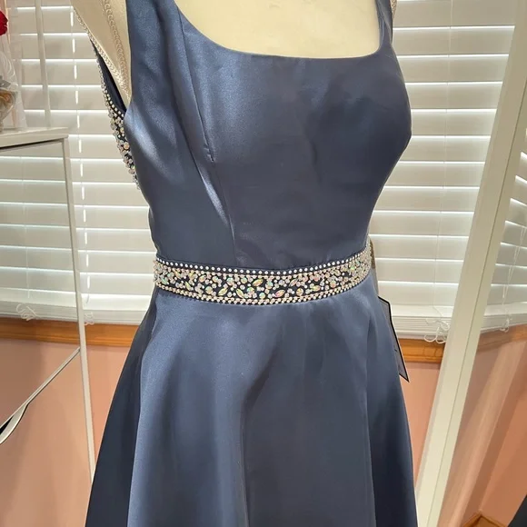 macy's navy blue prom dress Ethnic Style Casual V-neck High Waist Maxi Dress main image 1